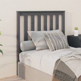 Cabecero de cama madera maciza de pino gris 96x6x101 cm