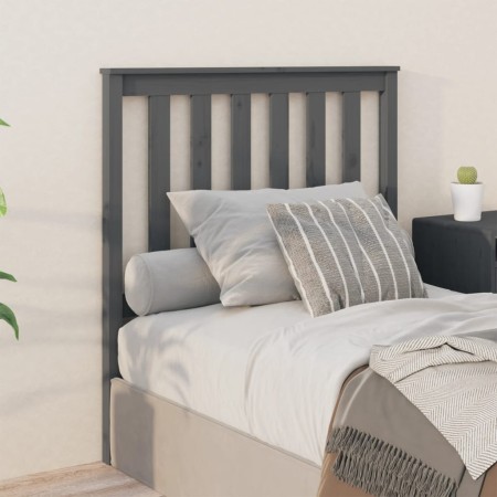 Bettkopfteil aus massivem grauem Kiefernholz, 96 x 6 x 101 cm von vidaXL, Kopf- und Fußteile - Ref: Foro24-818502, Preis: 35,...