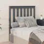Cabecero de cama madera maciza de pino gris 96x6x101 cm de vidaXL, Cabeceros y pies de cama - Ref: Foro24-818502, Precio: 34,...