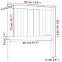 Bettkopfteil aus massivem grauem Kiefernholz, 96 x 6 x 101 cm von vidaXL, Kopf- und Fußteile - Ref: Foro24-818502, Preis: 35,...