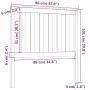 Bettkopfteil aus massivem grauem Kiefernholz, 96 x 6 x 101 cm von vidaXL, Kopf- und Fußteile - Ref: Foro24-818502, Preis: 34,...