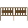 Cabecero de cama madera maciza de pino marrón miel 205x4x100 cm de vidaXL, Cabeceros y pies de cama - Ref: Foro24-818593, Pre...