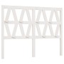 Bettkopfteil aus massivem weißem Kiefernholz, 126 x 4 x 100 cm von vidaXL, Kopf- und Fußteile - Ref: Foro24-818611, Preis: 49...