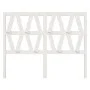 Solid white pine wood bed headboard 126x4x100 cm by vidaXL, Headboards and footboards - Ref: Foro24-818611, Price: 48,69 €, D...
