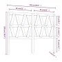 Solid white pine wood bed headboard 126x4x100 cm by vidaXL, Headboards and footboards - Ref: Foro24-818611, Price: 48,69 €, D...