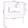 Kopfteil aus massivem grauem Kiefernholz, 96 x 4 x 100 cm von vidaXL, Kopf- und Fußteile - Ref: Foro24-818652, Preis: 23,23 €...