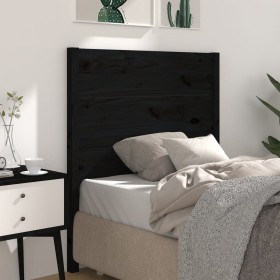 Kopfteil aus massivem schwarzem Kiefernholz, 96 x 4 x 100 cm von vidaXL, Kopf- und Fußteile - Ref: Foro24-818704, Preis: 37,8...