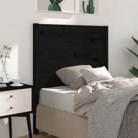 Kopfteil aus massivem schwarzem Kiefernholz, 96 x 4 x 100 cm von vidaXL, Kopf- und Fußteile - Ref: Foro24-818704, Preis: 31,8...