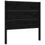 Kopfteil aus massivem schwarzem Kiefernholz, 96 x 4 x 100 cm von vidaXL, Kopf- und Fußteile - Ref: Foro24-818704, Preis: 31,8...