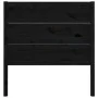 Cabecero madera maciza de pino negro 96x4x100 cm de vidaXL, Cabeceros y pies de cama - Ref: Foro24-818704, Precio: 37,33 €, D...