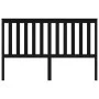 Solid black pine wood bed headboard 166x4x100 cm by vidaXL, Headboards and footboards - Ref: Foro24-818534, Price: 51,73 €, D...