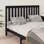 Solid black pine wood bed headboard 166x4x100 cm by vidaXL, Headboards and footboards - Ref: Foro24-818534, Price: 51,73 €, D...