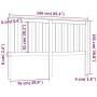 Cabecero de cama madera maciza de pino negro 166x4x100 cm de vidaXL, Cabeceros y pies de cama - Ref: Foro24-818534, Precio: 5...