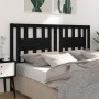 Kopfteil aus massivem schwarzem Kiefernholz, 126 x 4 x 100 cm von vidaXL, Kopf- und Fußteile - Ref: Foro24-818664, Preis: 32,...