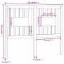 Kopfteil aus massivem schwarzem Kiefernholz, 126 x 4 x 100 cm von vidaXL, Kopf- und Fußteile - Ref: Foro24-818664, Preis: 32,...