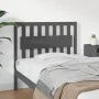 Cabecero de cama madera maciza de pino gris 105,5x4x100 cm de vidaXL, Cabeceros y pies de cama - Ref: Foro24-818557, Precio: ...