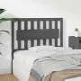 Cabecero de cama madera maciza de pino gris 105,5x4x100 cm de vidaXL, Cabeceros y pies de cama - Ref: Foro24-818557, Precio: ...
