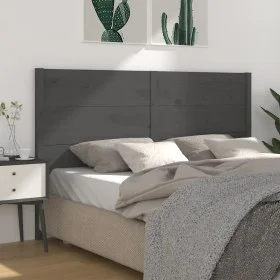 Kopfteil aus massivem grauem Kiefernholz, 126 x 4 x 100 cm von vidaXL, Kopf- und Fußteile - Ref: Foro24-818712, Preis: 38,48 ...