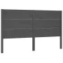 Solid gray pine wood headboard 126x4x100 cm by vidaXL, Headboards and footboards - Ref: Foro24-818712, Price: 38,83 €, Discou...