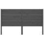 Solid gray pine wood headboard 126x4x100 cm by vidaXL, Headboards and footboards - Ref: Foro24-818712, Price: 38,83 €, Discou...