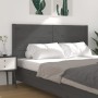 Solid gray pine wood headboard 126x4x100 cm by vidaXL, Headboards and footboards - Ref: Foro24-818712, Price: 38,83 €, Discou...