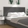 Solid gray pine wood headboard 126x4x100 cm by vidaXL, Headboards and footboards - Ref: Foro24-818712, Price: 38,83 €, Discou...