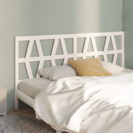 Solid white pine wood bed headboard 206x4x100 cm by vidaXL, Headboards and footboards - Ref: Foro24-818641, Price: 39,42 €, D...