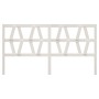 Solid white pine wood bed headboard 206x4x100 cm by vidaXL, Headboards and footboards - Ref: Foro24-818641, Price: 39,42 €, D...