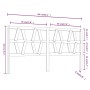 Solid white pine wood bed headboard 206x4x100 cm by vidaXL, Headboards and footboards - Ref: Foro24-818641, Price: 39,42 €, D...