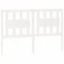 Solid white pine wood bed headboard 145.5x4x100 cm by vidaXL, Headboards and footboards - Ref: Foro24-818571, Price: 46,81 €,...