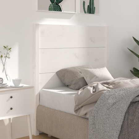 Cabecero madera maciza de pino blanco 81x4x100 cm de vidaXL, Cabeceros y pies de cama - Ref: Foro24-818696, Precio: 72,81 €, ...