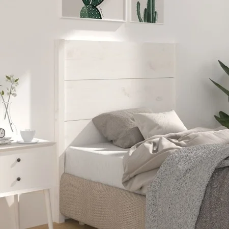 Kopfteil aus massivem weißem Kiefernholz, 81 x 4 x 100 cm von vidaXL, Kopf- und Fußteile - Ref: Foro24-818696, Preis: 71,75 €...