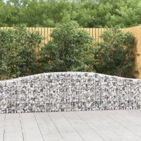 Cestas de gaviones 10 uds forma de arco hierro 400x30x60/80 cm en Maceteros y jardineras | Comprar online en Foro24