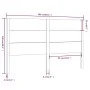 Solid white pine wood headboard 206x4x100 cm by vidaXL, Headboards and footboards - Ref: Foro24-818741, Price: 107,81 €, Disc...