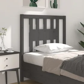 Kopfteil aus massivem grauem Kiefernholz, 106 x 4 x 100 cm von vidaXL, Kopf- und Fußteile - Ref: Foro24-818657, Preis: 24,60 ...