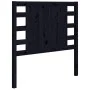 Kopfteil aus massivem schwarzem Kiefernholz, 81 x 4 x 100 cm von vidaXL, Kopf- und Fußteile - Ref: Foro24-818749, Preis: 44,0...