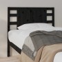Kopfteil aus massivem schwarzem Kiefernholz, 81 x 4 x 100 cm von vidaXL, Kopf- und Fußteile - Ref: Foro24-818749, Preis: 44,7...