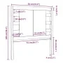 Kopfteil aus massivem schwarzem Kiefernholz, 81 x 4 x 100 cm von vidaXL, Kopf- und Fußteile - Ref: Foro24-818749, Preis: 44,0...