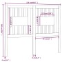 Kopfteil aus massivem Weißkiefernholz, 126 x 4 x 100 cm von vidaXL, Kopf- und Fußteile - Ref: Foro24-818661, Preis: 35,07 €, ...