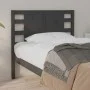 Cabecero madera maciza de pino gris 81x4x100 cm de vidaXL, Cabeceros y pies de cama - Ref: Foro24-818747, Precio: 44,06 €, De...