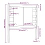 Kopfteil aus massivem grauem Kiefernholz, 81 x 4 x 100 cm von vidaXL, Kopf- und Fußteile - Ref: Foro24-818747, Preis: 44,78 €...