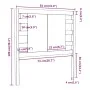 Solid gray pine wood headboard 81x4x100 cm by vidaXL, Headboards and footboards - Ref: Foro24-818747, Price: 44,06 €, Discoun...