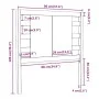 Cabecero de cama madera maciza de pino 96x4x100 cm de vidaXL, Cabeceros y pies de cama - Ref: Foro24-818750, Precio: 43,02 €,...