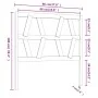 Solid gray pine wood bed headboard 96x4x100 cm by vidaXL, Headboards and footboards - Ref: Foro24-818602, Price: 23,23 €, Dis...