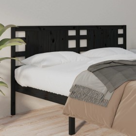 Kopfteil aus massivem schwarzem Kiefernholz, 206 x 4 x 100 cm von vidaXL, Kopf- und Fußteile - Ref: Foro24-818794, Preis: 55,...
