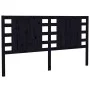 Kopfteil aus massivem schwarzem Kiefernholz, 206 x 4 x 100 cm von vidaXL, Kopf- und Fußteile - Ref: Foro24-818794, Preis: 49,...