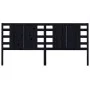 Solid black pine wood headboard 206x4x100 cm by vidaXL, Headboards and footboards - Ref: Foro24-818794, Price: 49,21 €, Disco...