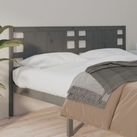 Kopfteil aus massivem grauem Kiefernholz, 126 x 4 x 100 cm von vidaXL, Kopf- und Fußteile - Ref: Foro24-818762, Preis: 32,80 ...