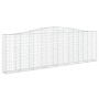 Cestas de gaviones 15 uds forma de arco hierro 400x30x120/140cm