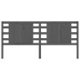 Solid gray pine wood headboard 126x4x100 cm by vidaXL, Headboards and footboards - Ref: Foro24-818762, Price: 32,80 €, Discou...
